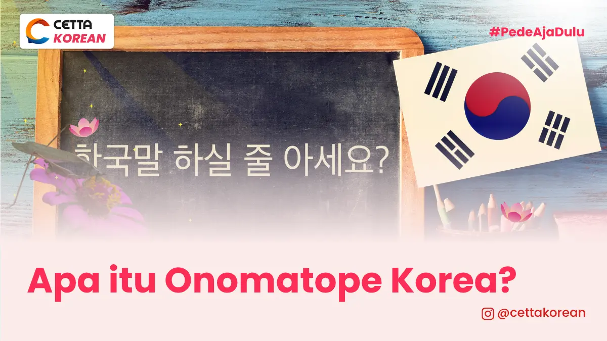 Tulisan dalam aksara Korea di papan tulis kapur