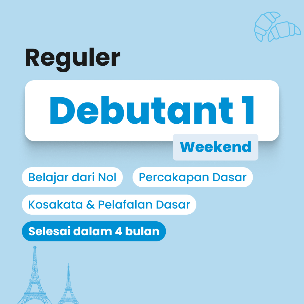 Kelas weekend bahasa prancis untuk pemula by Cetta French