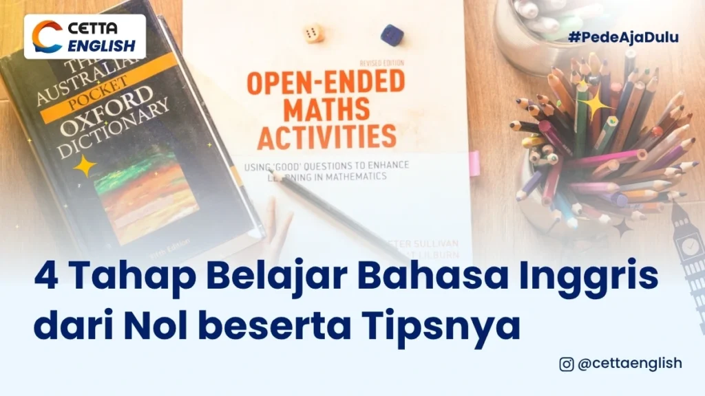 ilustrasi buku untuk mengetahui tahap belajar bahasa Inggris dari nol