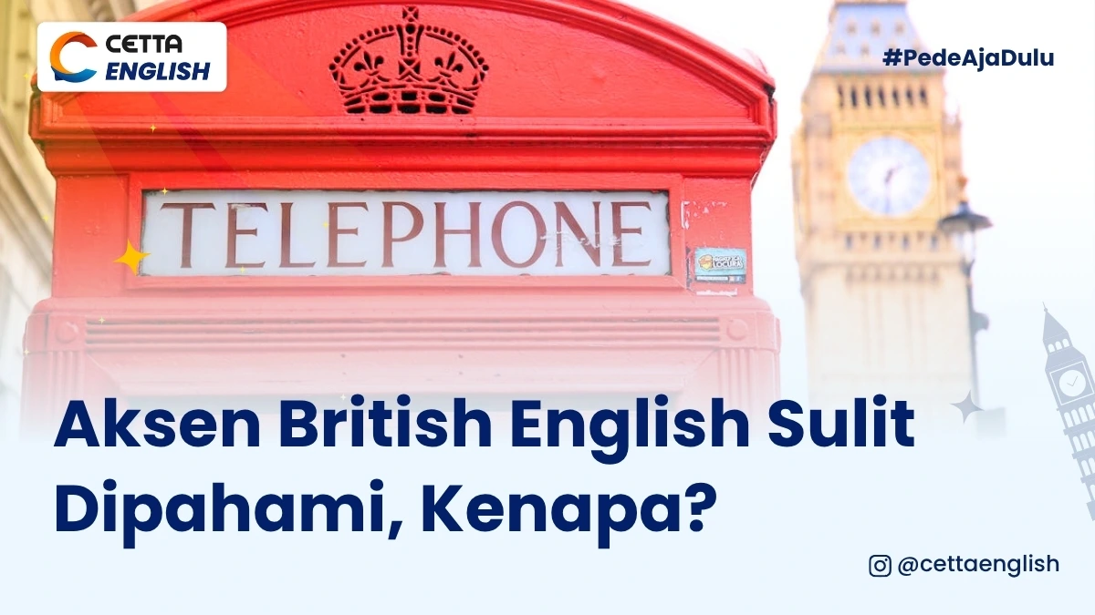 ilustrasi telpon umum di Inggirs tempat banyak orang memakai aksen british english