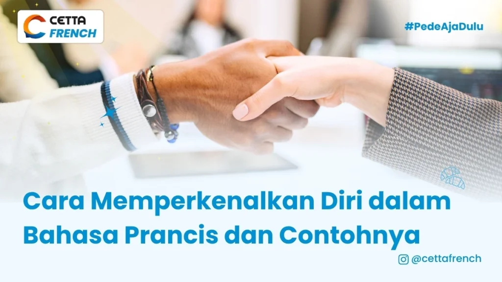 dua orang sedang berkenalan dengan menggunakan perkenalan dalam bahasa Prancis