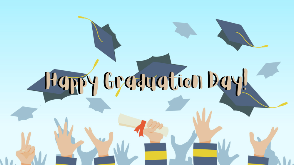 Freepik Assets "Hands throwing graduation hats in the air"