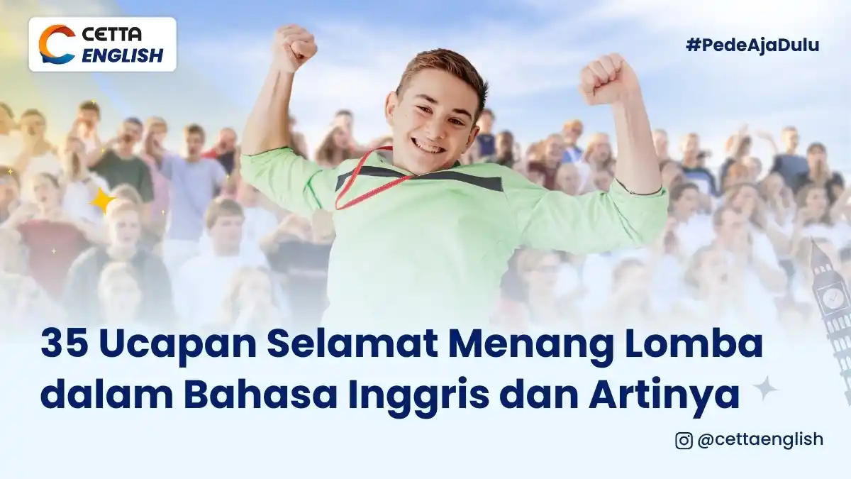 potret anak yang baru memenangkan lomba bahasa Inggris dan diberi ucapan selamat
