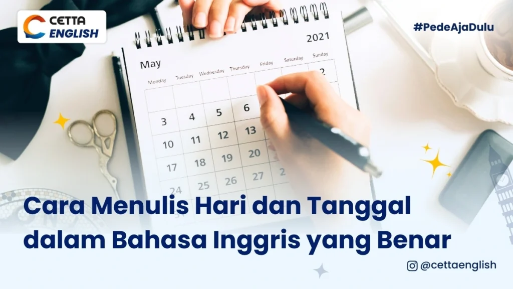 cara menulis hari, tanggal, dan tahun dalam format bahasa inggris