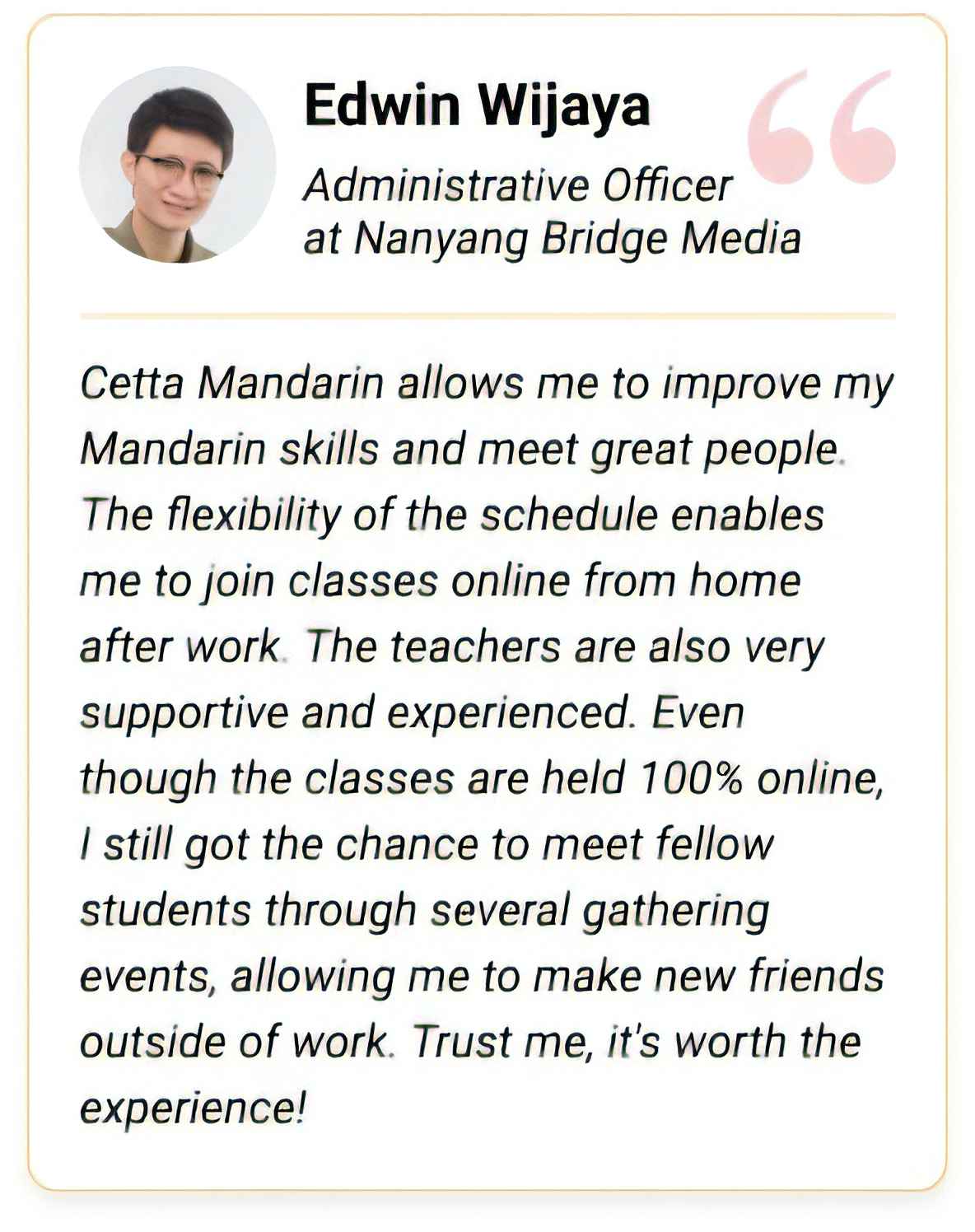 Edwin - Cetta Mandarin