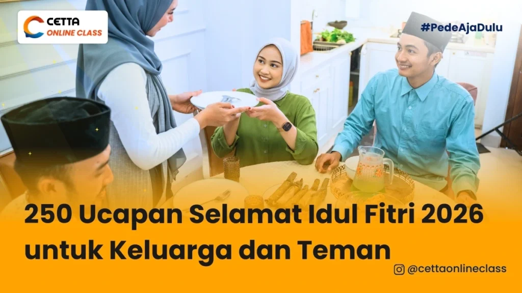 ilustrasi orang yang sedang mengucapkan selamat idul fitri 2026