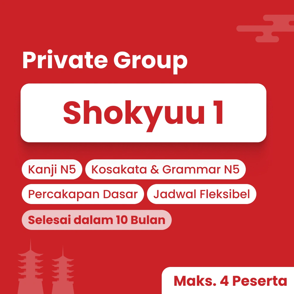 Kelas bahasa jepang tingkat dasar by Cetta Japanese