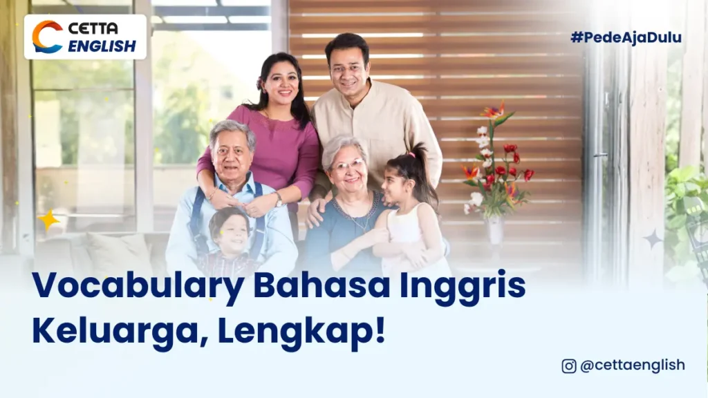foto sebuah keluarga besar lengkap dari kakek nenek, ayah ibu, hingga dua anak.
