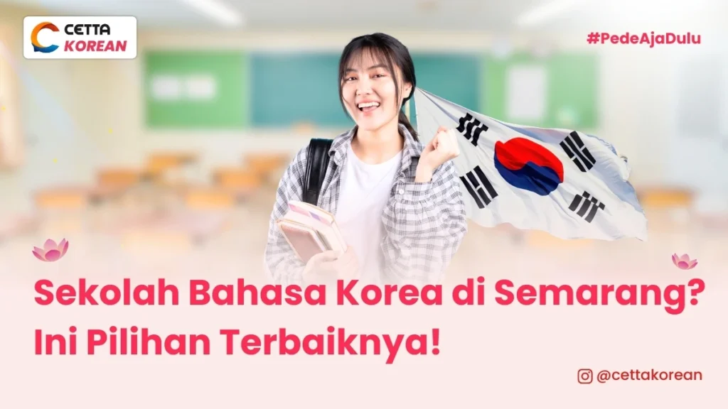 ilustrasi seorang siswi yang sekolah bahasa Korea di Semarang