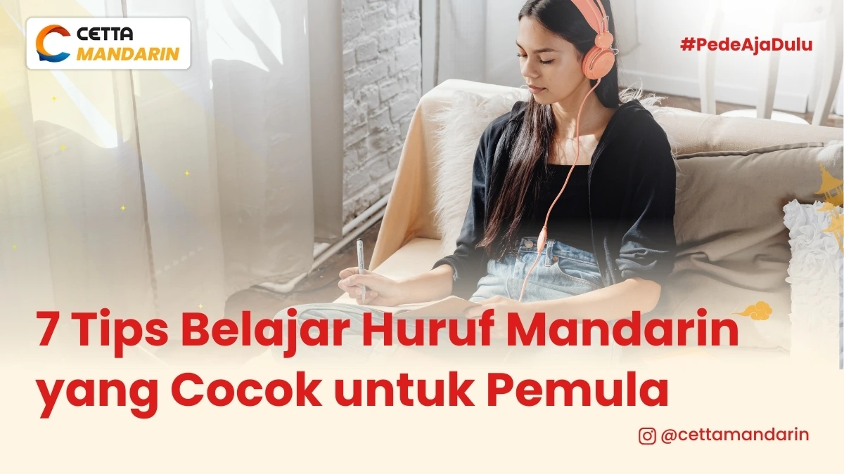 ilustrasi orang yang baru belajar huruf mandarin