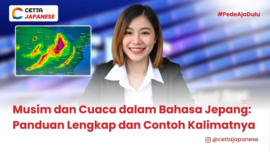 pembawa acara sedang menyiarkan berita cuaca