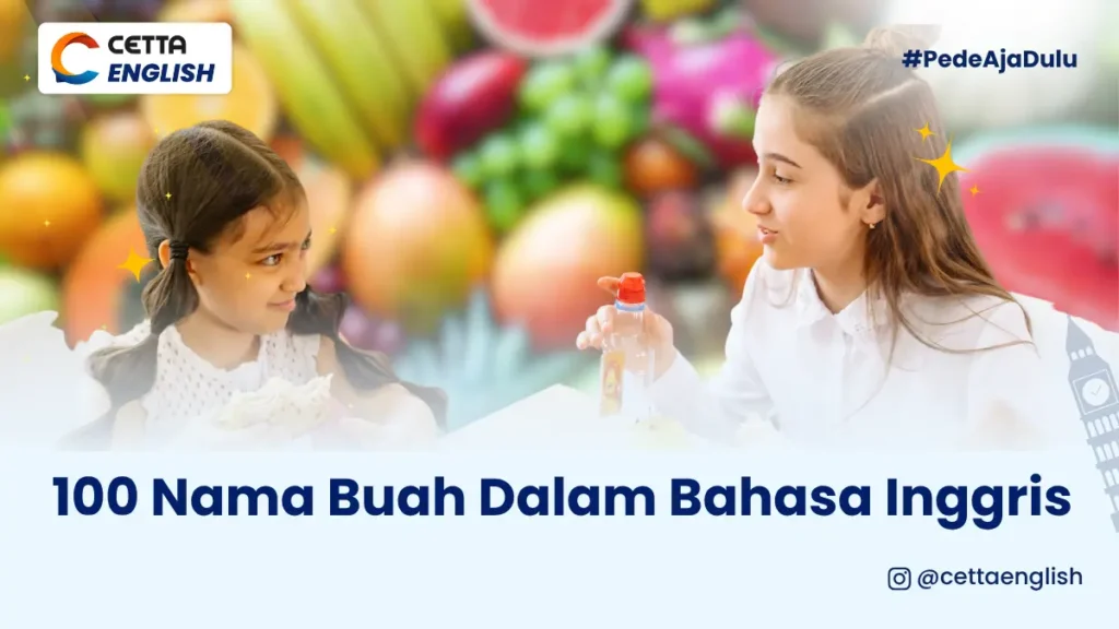 dua orang anak sedang memakan buah