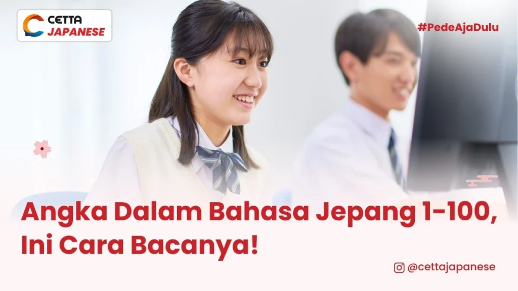 ilustrasi anak sekolah yang mempelajari angka dalam bahasa Jepang 1-100