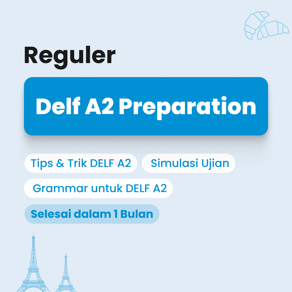 Kelas persiapan delf A2 untuk ujian Bahasa Prancis by Cetta French