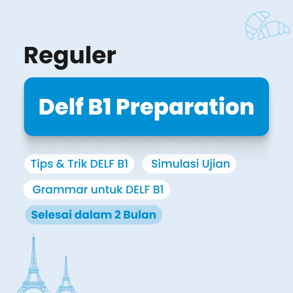 Kelas persiapan Delf B1 untuk ujian Bahasa Prancis by Cetta French
