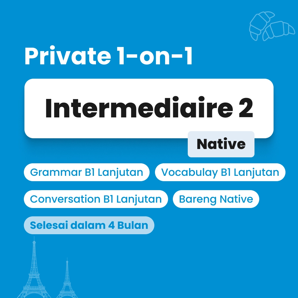 Kelas bahasa prancis bersama native untuk level menengah lanjutan by Cetta french