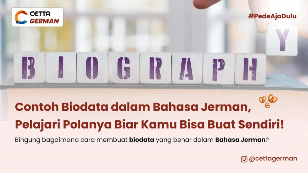 gambar tangan sedang menyusun susunan dadu bertuliskan biography atau biodata