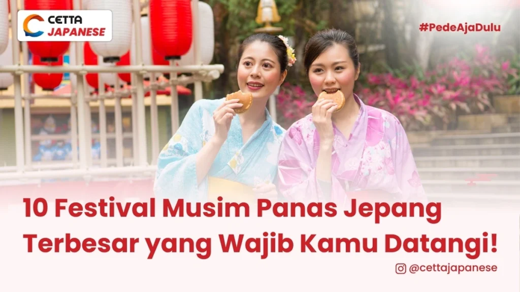 dua wanita sedang menikmati festival musim panas di Jepang