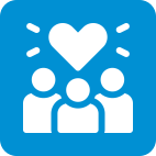 Icon komunitas yang suportif