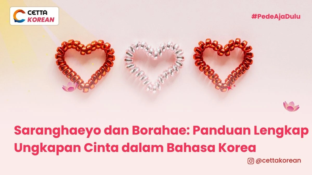 karet membentuk hati melambangkan bentuk kata cinta seperti saranghaeyo