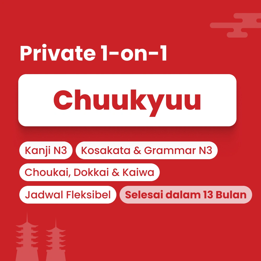 Kelas lanjutan bahasa jepang N3 by Cetta Japanese