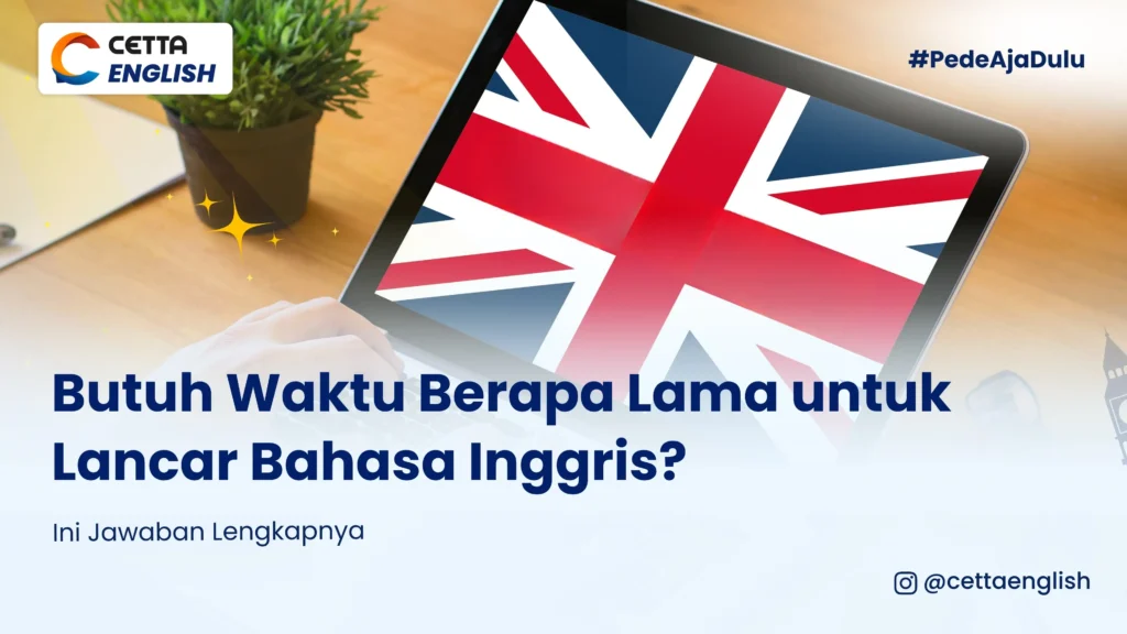 laptop yang menunjukkan sedang belajar bahasa inggris