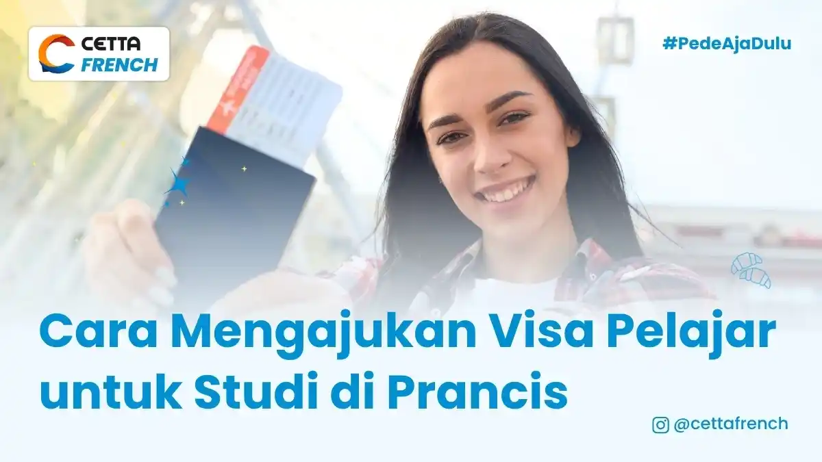 ilustrasi perempuan yang mengajukan cisa pelajar untuk studi di Prancis