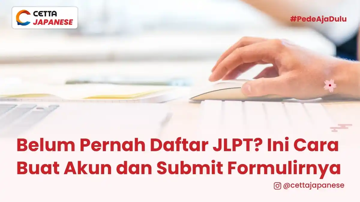 ilustrasi seseorang sedang mendaftar JLPT