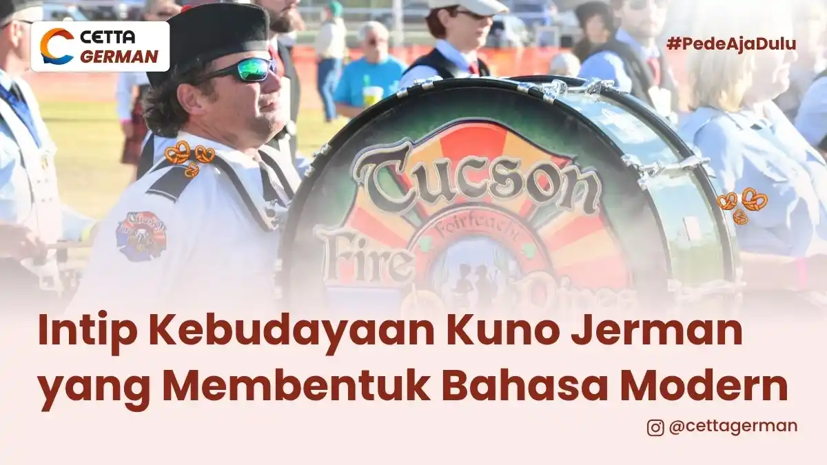 ilustrasi soerang laki-laki tengah tampil di celtic festival yang merupakan kebudayaan kuno Jerman