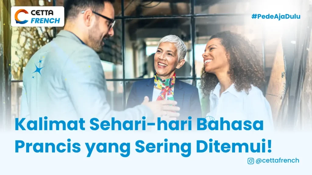 sekumpulan orang sedang mengobrol, ada dua perempuan dan satu lelaki