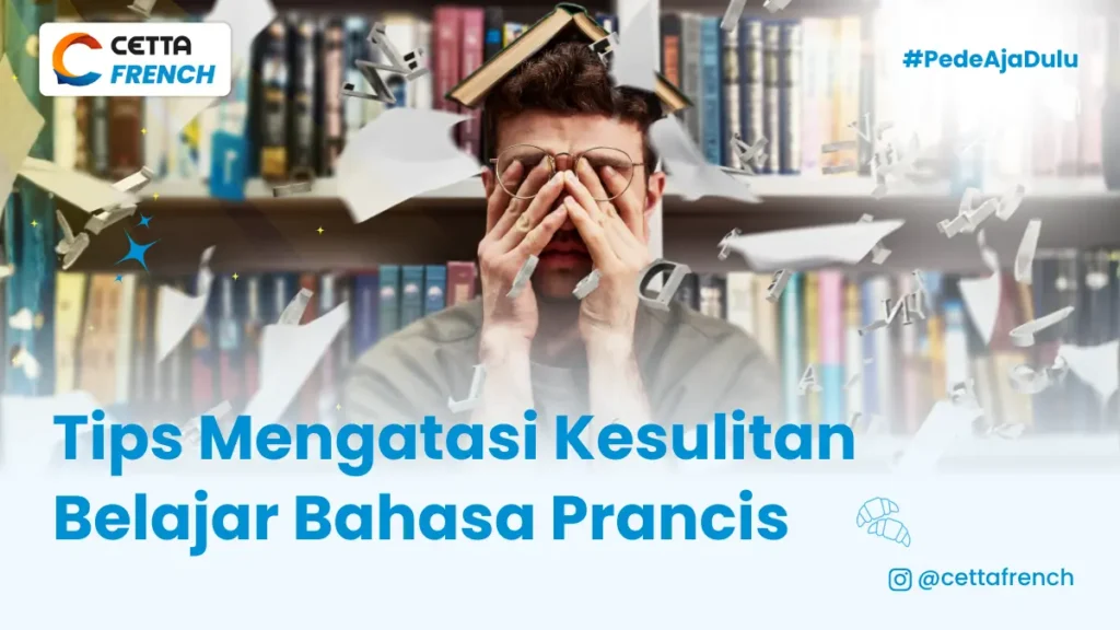 Seorang pria yang frustasi di ruang belajar, buku dan kertas berterbangan di sampingnya terlihat sangat kacau