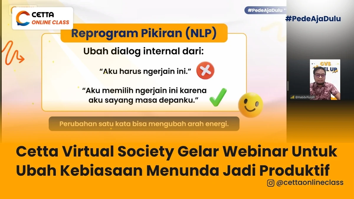 Cetta Mengadakan webinar unutk menjadi produktif