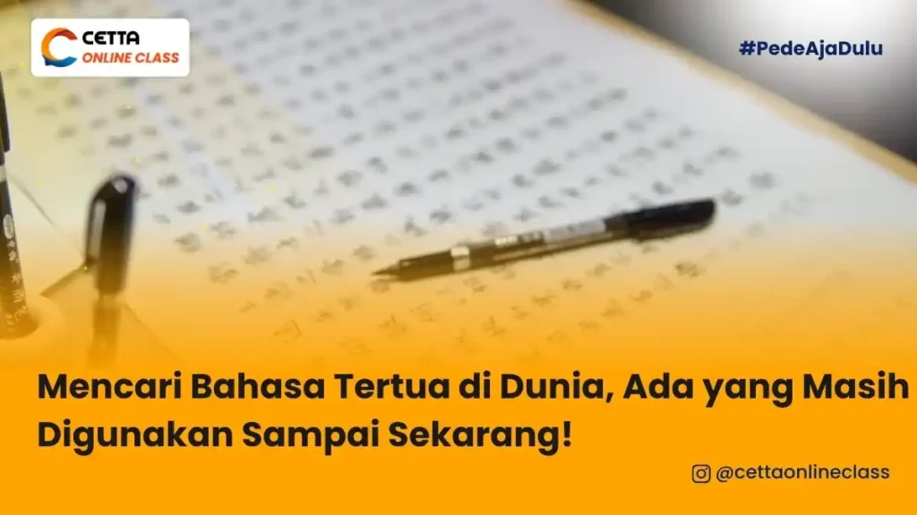 gambar aksara China yang menjadi salah satu bahasa tertua di dunia