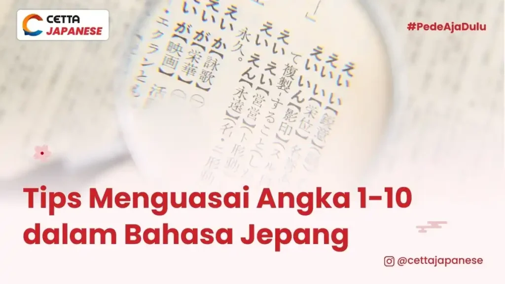 ilustrasi angka Jepang 1-10 dalam kana