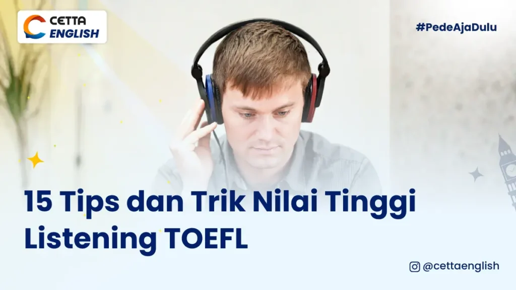 seorang lelaki sedang mengenakan headphone dan menyimak suaranya