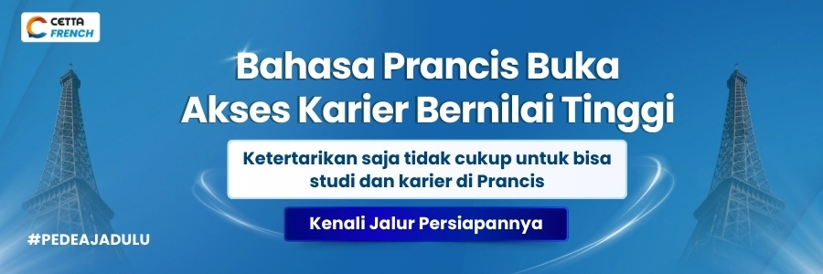 Banner Ajakan Belajar Bahasa Prancis di Cetta French