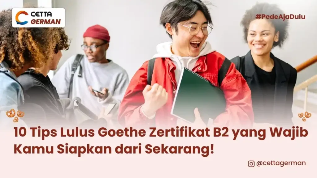 ilustrasi mahasiswa yang lulus gorthe Zertifikat B2