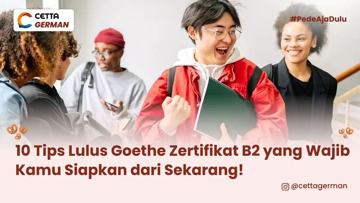 ilustrasi mahasiswa yang lulus gorthe Zertifikat B2