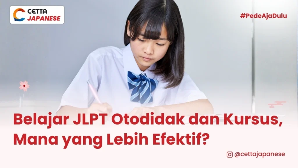 ilustrasi seorang murid yang belajar JLPT secara otodidak