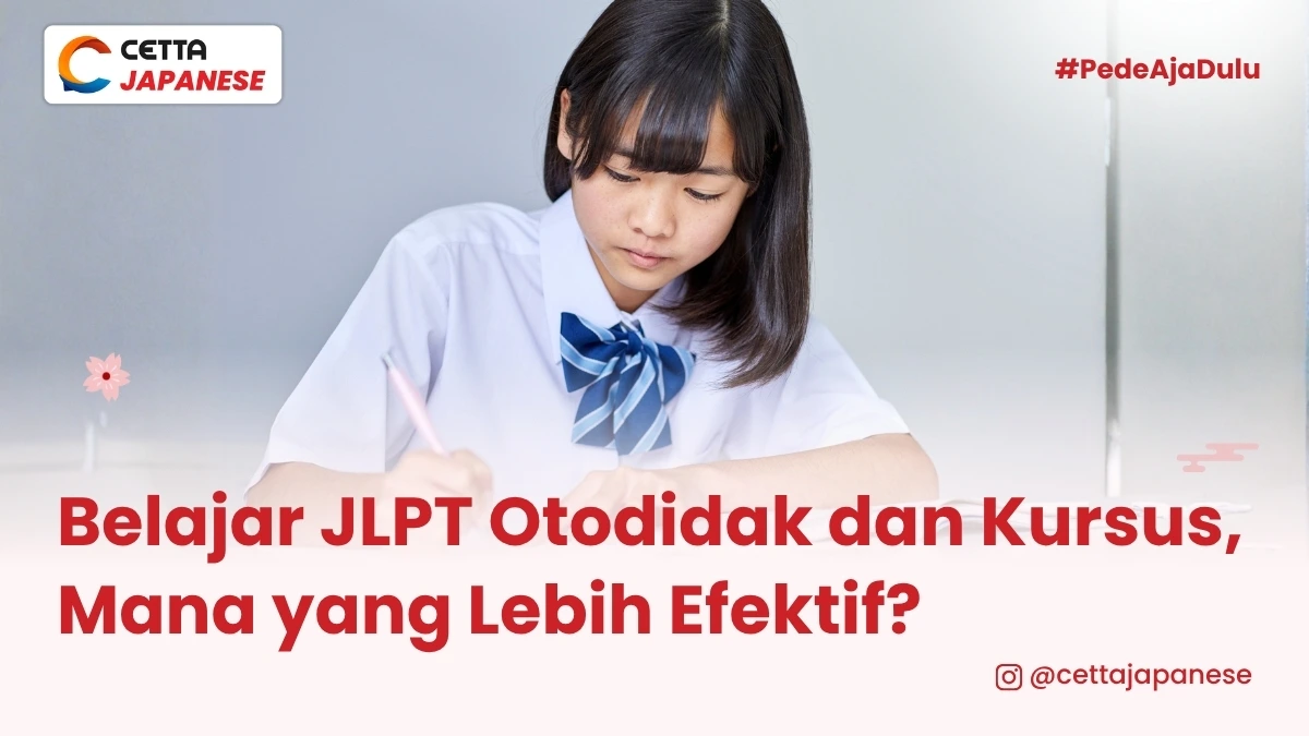 ilustrasi seorang murid yang belajar JLPT secara otodidak