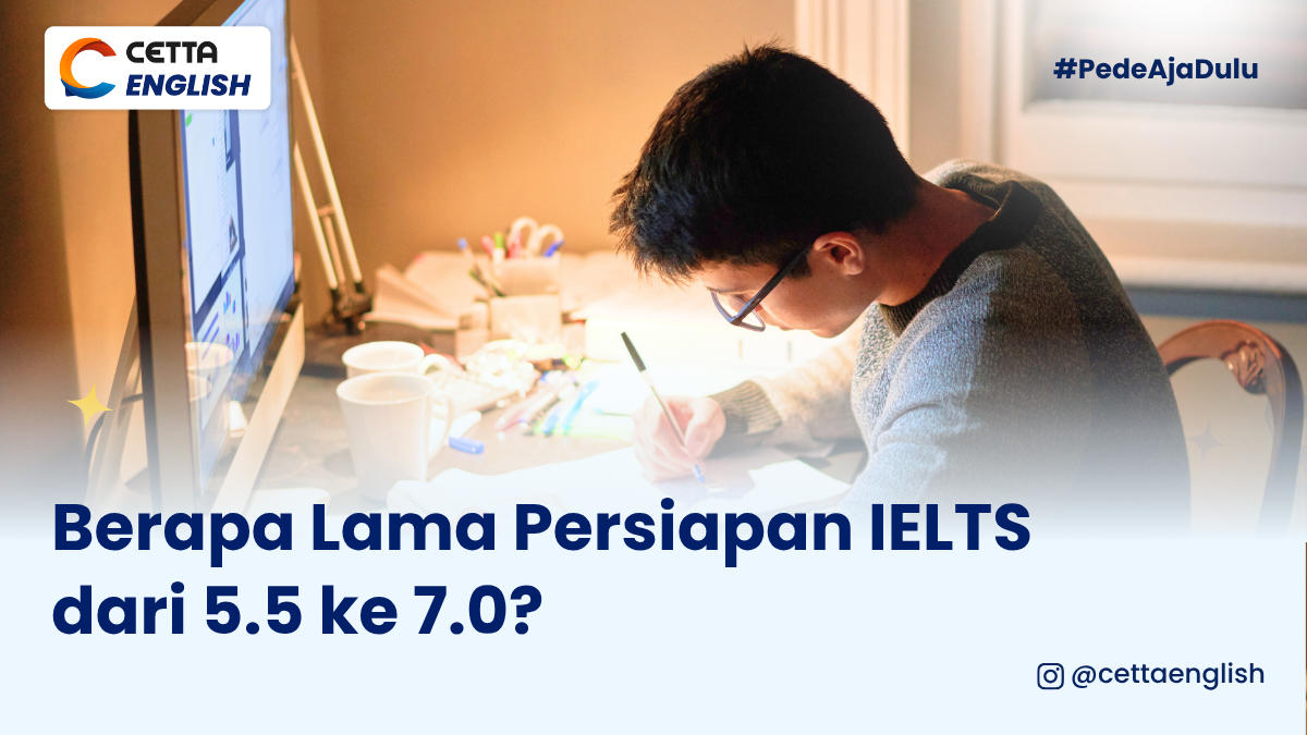 seorang pria sedang belajar