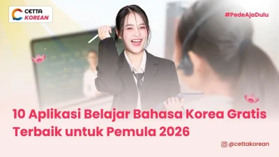 seorang wanita ekspresi bahagia karena berhasil belajar bahasa korea dari aplikasi gratis terbaik untuk pemula di 2026