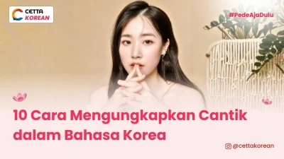 ilustrasi perempuan cantik dalam bahasa Korea