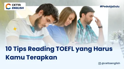 ilustrasi orang-orang yang sedang menerapkan tips reading TOEFL