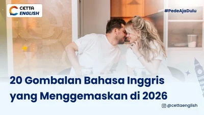 ilustrasi pasangan yang mengucapkan gombalan dalam bahasa inggris
