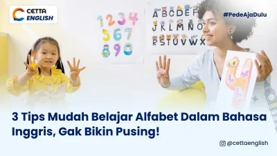 ilustrasi guru yang mengajarkan tips mudah belajar alfabet