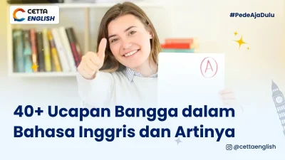 seseorang sedang memberikan ucapan bangga dalam bahasa inggris