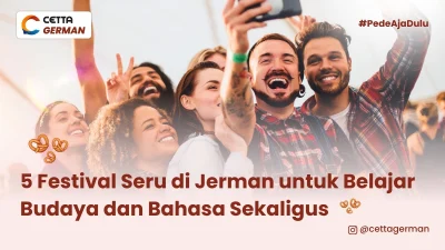 Pemuda sedang menikmati festival di Jerman bersama teman-teman