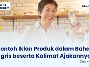 ilustrasi iklan produk dalam bahasa Inggris