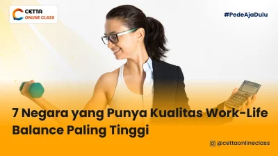 perempuan menggunakan pakaian setengah olahraga dan bekerja, menunjukkan keseimbangan hidup dan bekerja